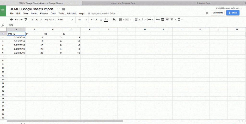 importing excel to google sheets